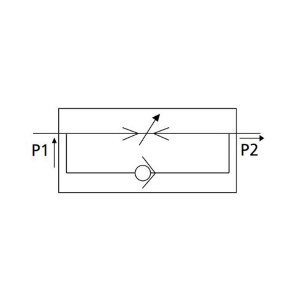 Pneumatik Winkeldrosselrückschlagventil