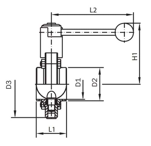 AWH-Scheibenventil, ISO