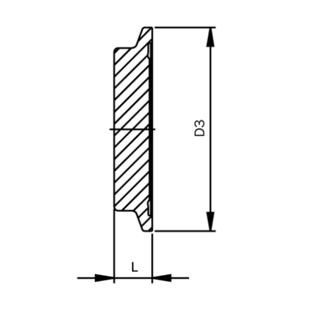 Blindbundklemmstutzen, aseptisch DIN 11864-3, Serie A