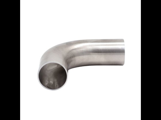 90° ISO-Bogen mit glatten Enden, innen beizt und außen poliert. Aus Edelstahl AISI 316L gefertigt. Hier bestellen!