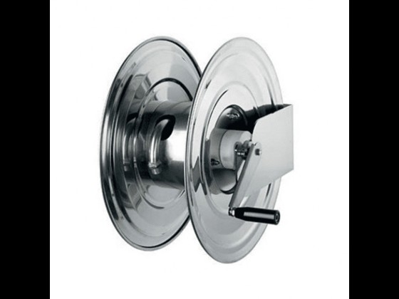 Rostfreier Schlauchaufroller AFT 9002-9620 AVM mit manueller Federaufrollung. Hohe Qualität. Für 1/2", 3/4" & 1" Schlauch (max. 35m Länge). Bestellen Sie hier.