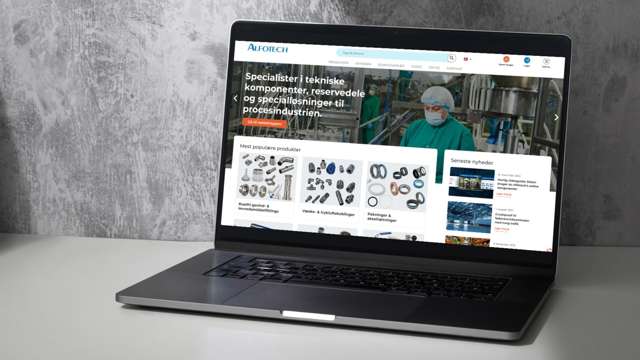 PC-Mockup der Alfotech-Website