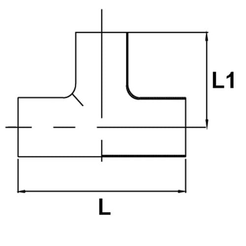 T-Stück - lang, DS/SMS