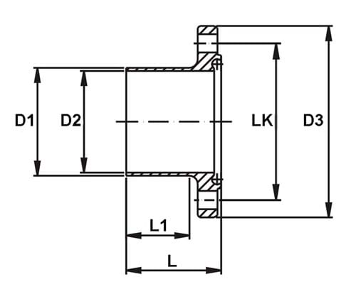 Nutflansch DIN, 11864-2, Serie C