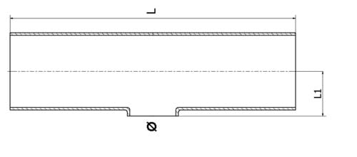 T-Stück - kurz, reduzierter Abgang, DIN