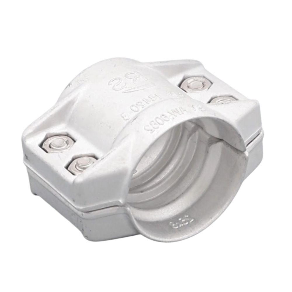 Alfotech's Klemmschalen aus Aluminium für DIN 2817 werden für optimale Sicherheit, mit Schrauben um den Schlauch herum befestigt. Bestellen Sie online.