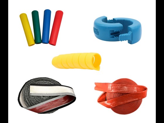 Robuste Schlauchschützer für den industriellen Einsatz. Flexible Designs und Möglichkeit der Farbcodierung. Schau dir die Auswahl hier an!
