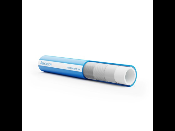 Thermisch isolierter und antimikrobieller Heißwasserschlauch, der bis zu 30 bar und 100°C standhält. Perfekt für anspruchsvolle Reinigungsanwendungen.