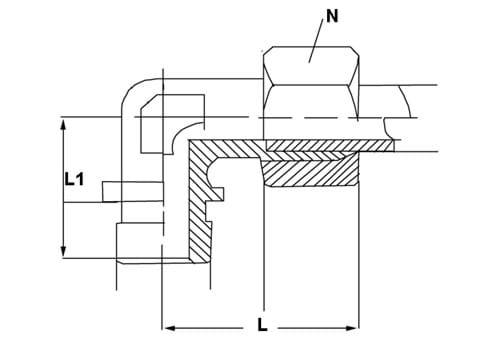Winkelsteckverschraubung, Außengewinde