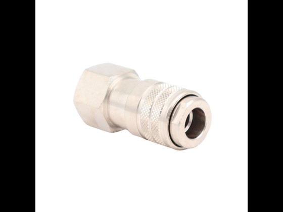 Verzinkte Druckluftkupplung mit BSP-Innengewinde und Ventil. Geeignet für Druckluft bis 35 bar und +100°C. Kompatibel mit Cejn 320. Online bestellen!