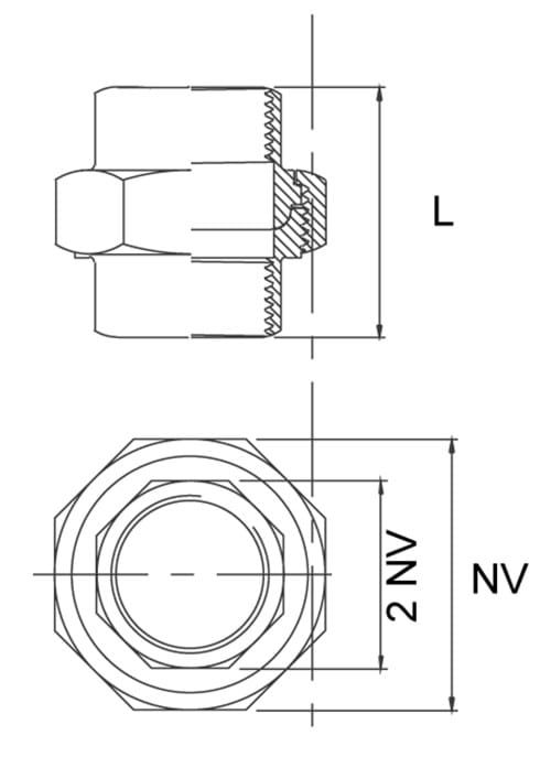 Steckverbindung, Schweißende, konisch
