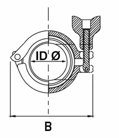 DIN Clamp Klammer, Doppelgelenk