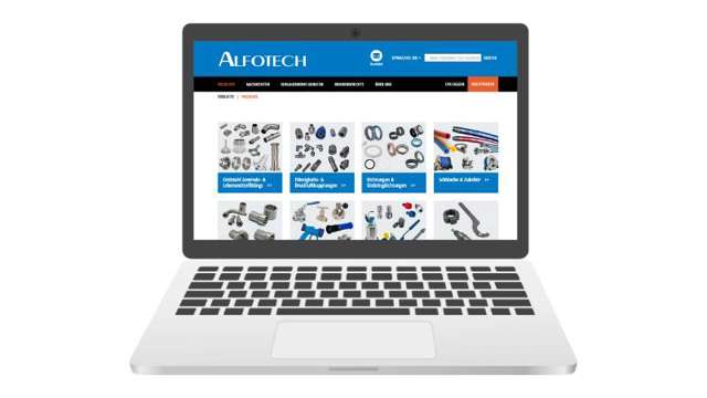 PC-Mockup der Website