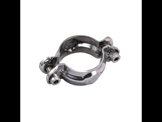 DS/SMS Edelstahl-Rohrschelle ohne Schaft, perfekt für stabile Installationen in der Lebensmittelindustrie. Gebaut für Haltbarkeit und Hygiene. Hier bestellen!