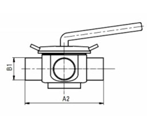 3-Wege-Hahn, DIN-Schweißenden