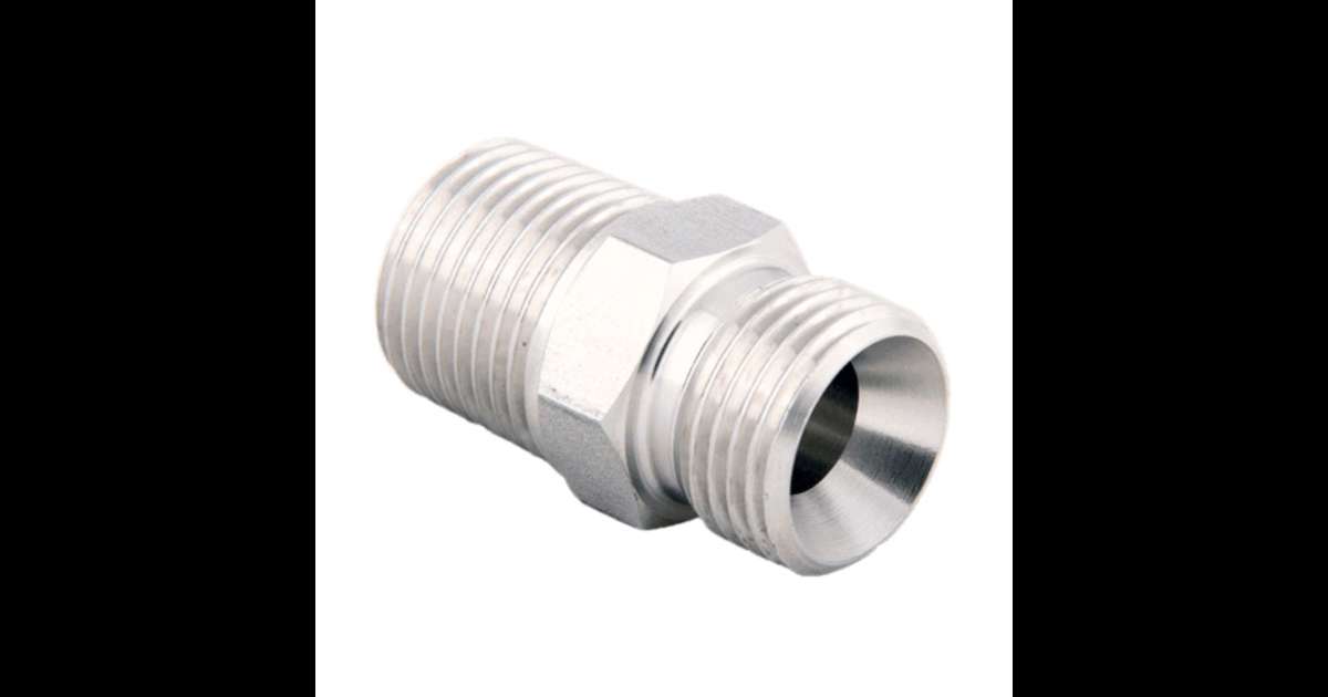 60° Doppelnippel mit BSPT-Gewinde, AISI 316 | Alfotech