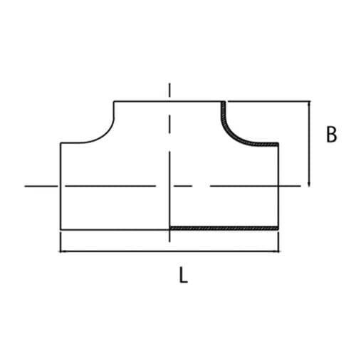 T-Stück, DIN-Rohr, Schweißende