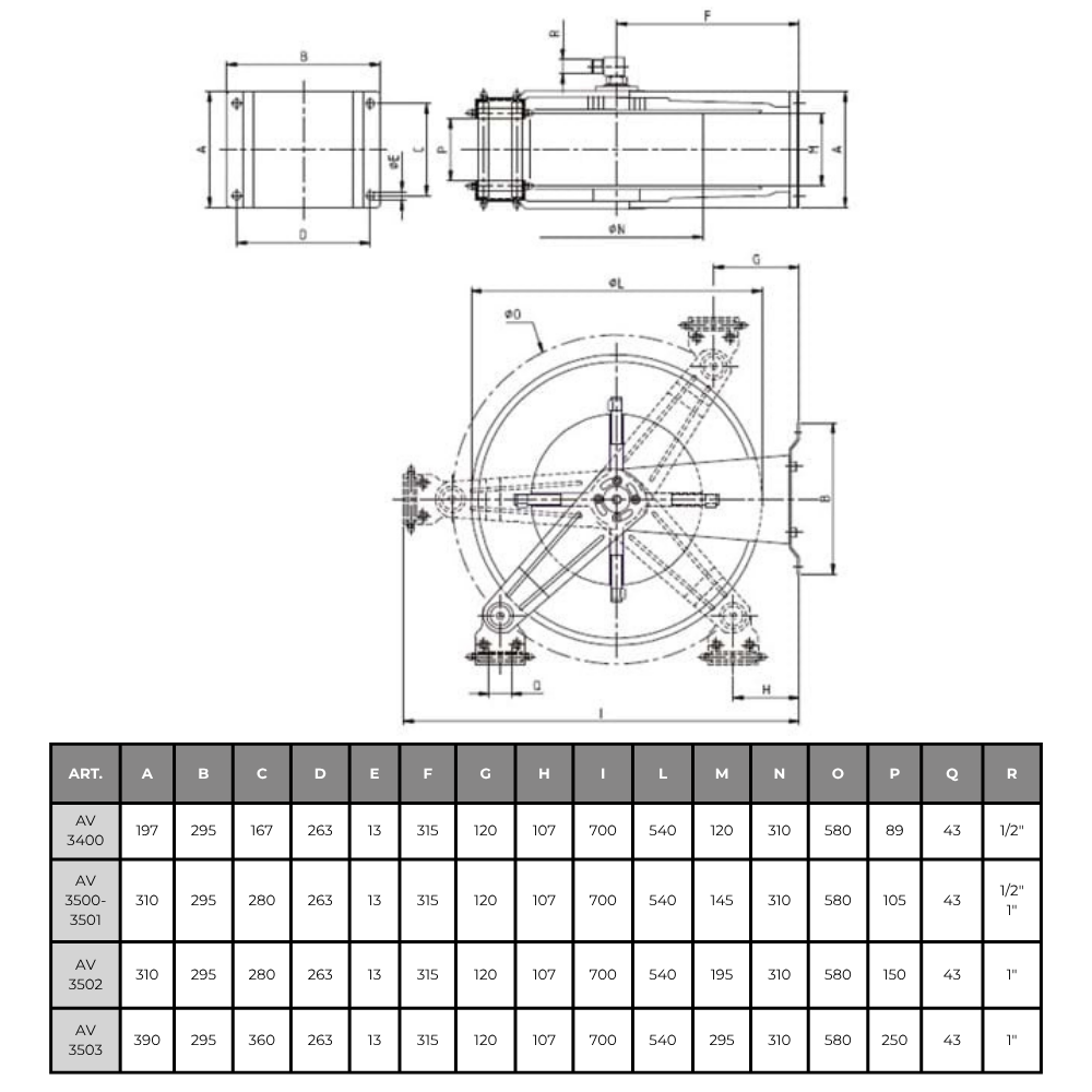 Schlauchaufroller 3400-3503 AV
