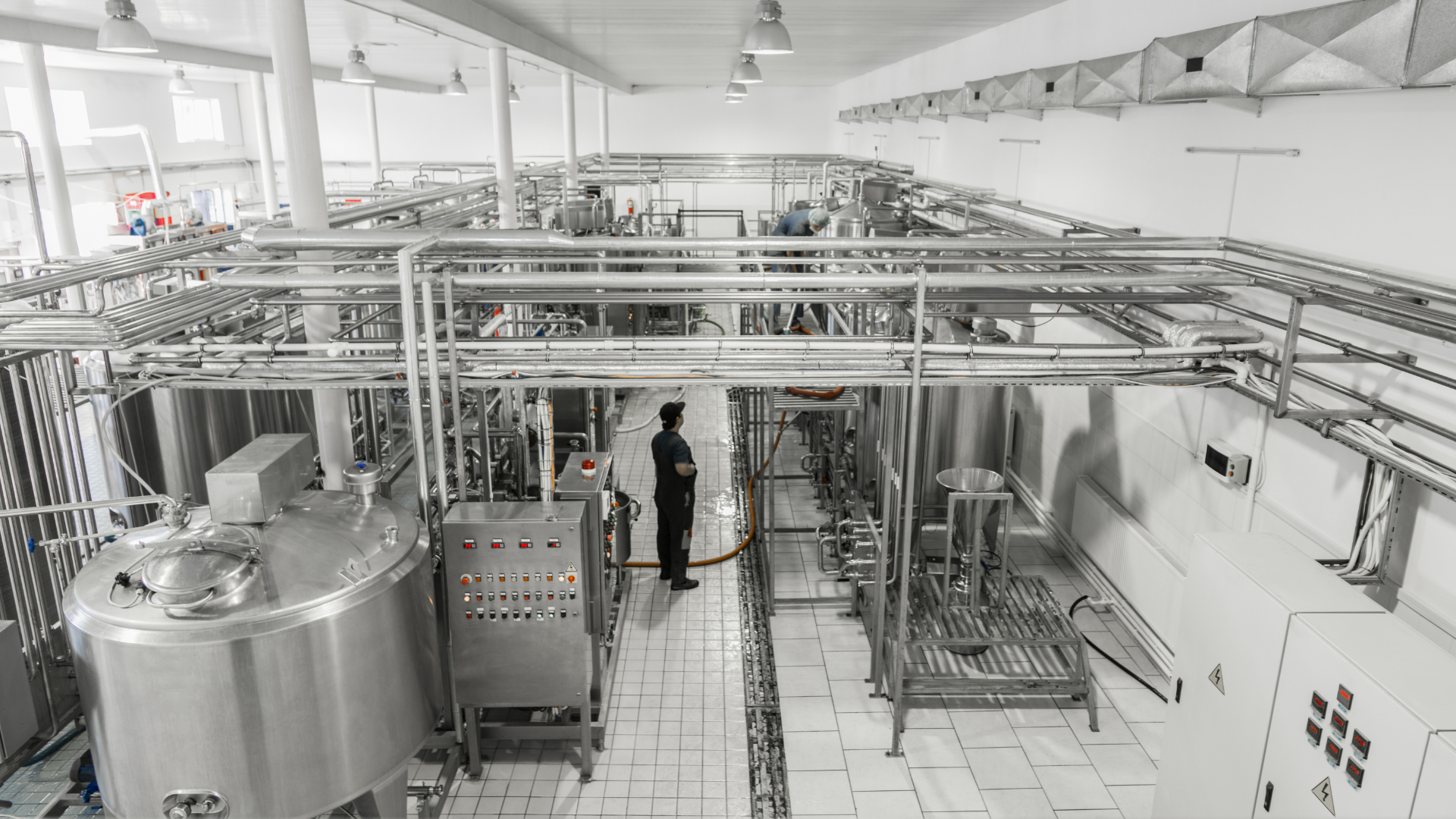 Ausrüstung in einer Molkerei