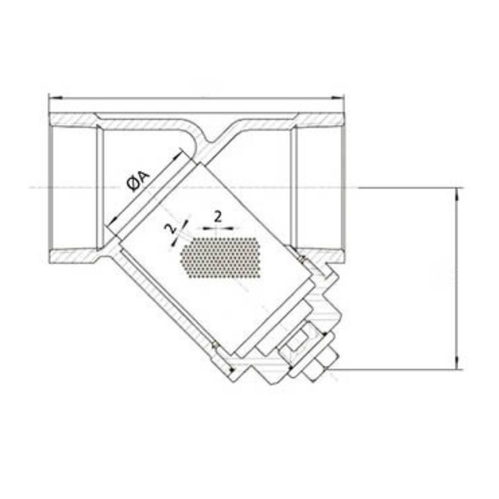 Schmutzsammler, Rohrgewinde