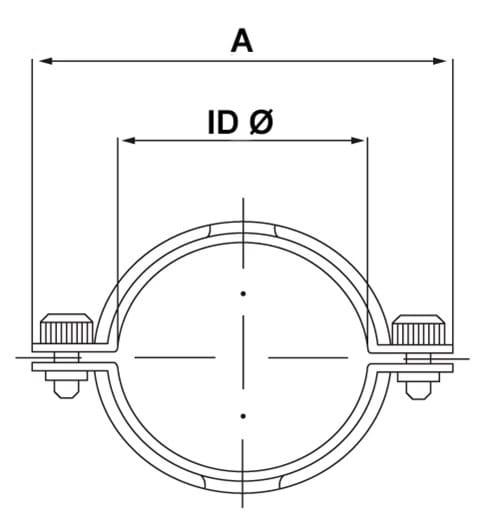 Rohrschelle ohne Schaft, Unbrako-Schrauben, DIN