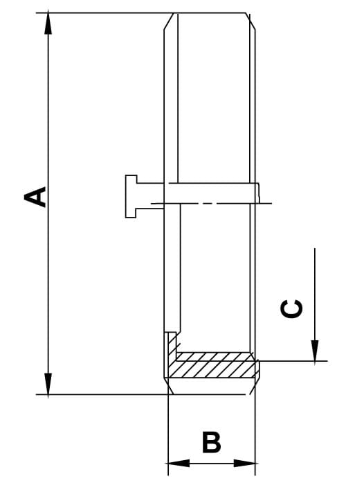 DIN Blindmutter mit Kette