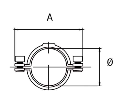 Rohrschelle ohne Schaft, Unbrako Schrauben