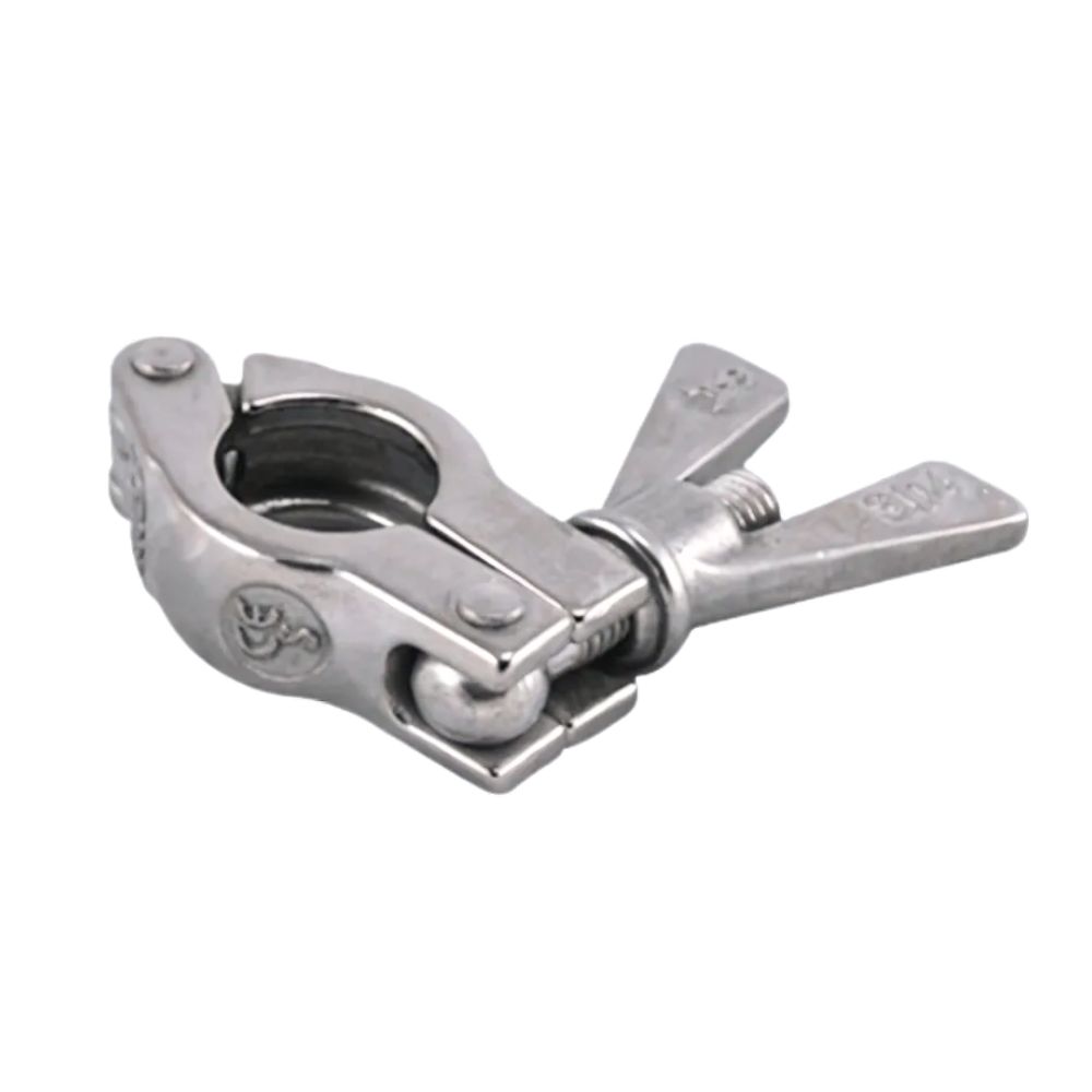 Unsere MINI Clamp Klammer aus rostfreiem Stahl sorgt für eine robuste und hygienische Verbindung in der Lebensmittelindustrie. Jetzt online kaufen!