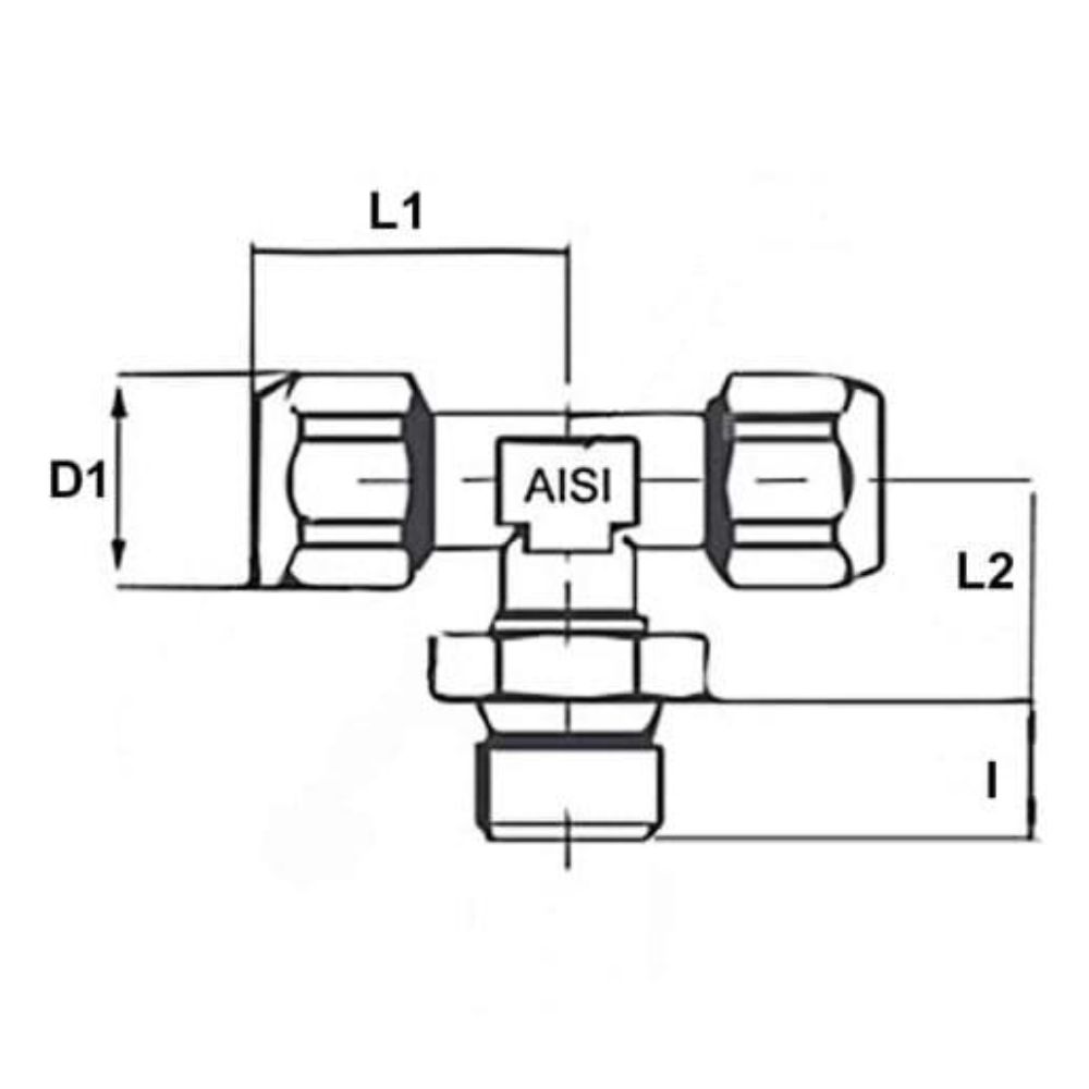 Hydraulik T-Verschraubung, Drehgelenk, BSPP
