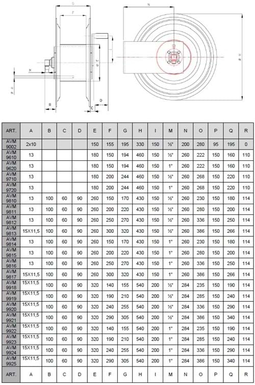 Schlauchaufroller 9002-9620 AVM