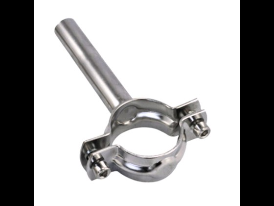 DS/SMS Rohrschelle aus Edelstahl mit 150 mm Schaft für sichere Installationen in der Lebensmittelindustrie. Für Haltbarkeit und Sicherheit. Jetzt bestellen!