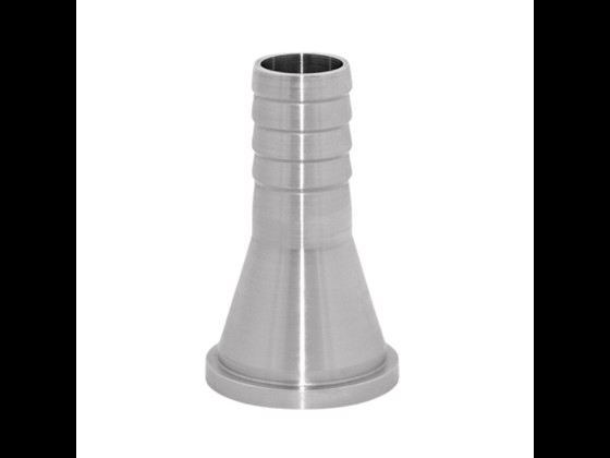 Rostfreier DS Gewindestutzen mit Schlauchanschluss aus Edelstahl AISI 316. Bestellen Sie hier spezielle Lebensmittelfittings in bester Industriequalität.