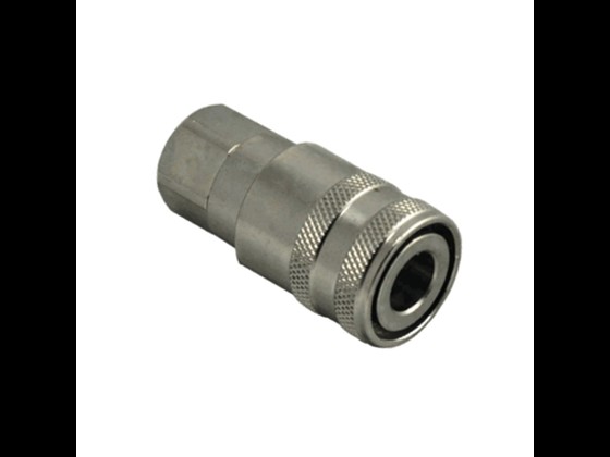 KS Druckluftkupplung aus vernickeltem Messing mit BSP-Innengewinde und Ventil. Geeignet für Druckluft bis 35 bar und +80°C. Online bestellen!