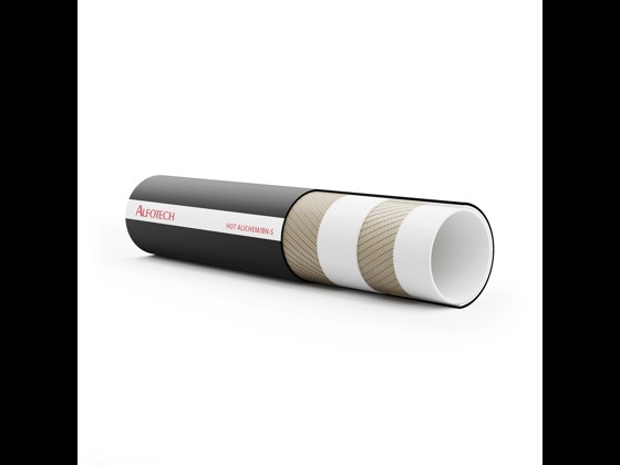 Der HOT-Alichem/BN-S-Schlauch deckt -40°C bis +120°C ab, je nach Medium. Geeignet für leichte chemische Flüssigkeiten, CIP und nicht-fetthaltige Lebensmittel.