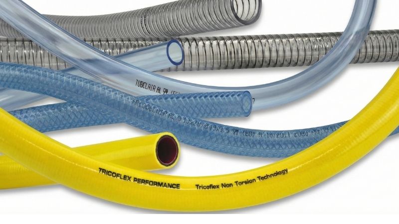 collage af pvc slanger