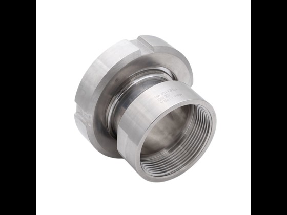 Unser rostfreier DIN-Liner mit BSP-Muffe aus Edelstahl AISI 316. Bestellen Sie hier spezielle Lebensmittelfittings in hoher Industriequalität bei Alfotech.